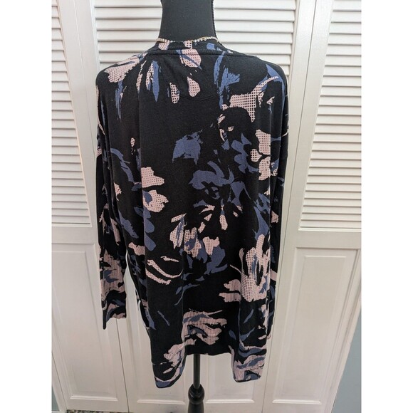 Calvin Klein Performance Stretch Top Women's 2X Black Pink Abstract Athleisure - Picture 7 of 10